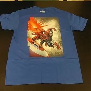 Marvel Tag Team Cyclops and Captain America T-shir
